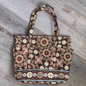 Vera Bradley Brown Canyon Villager Tote Bag